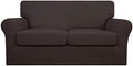 Easy-Going 3 Pieces Stretch Loveseat Couch Cover for 2 Cushion Washable