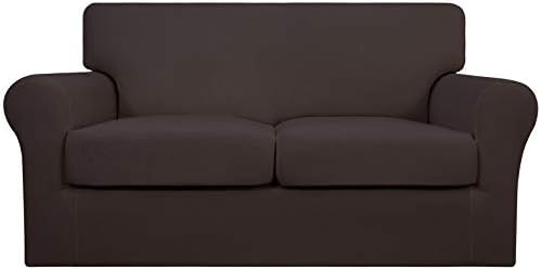 Easy-Going 3 Pieces Stretch Loveseat Couch Cover for 2 Cushion Washable