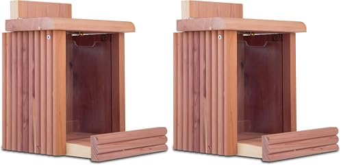 Pennington Cedar Squirrel Snacker Feeder, 2.75 LB Capacity (Pack of 2)