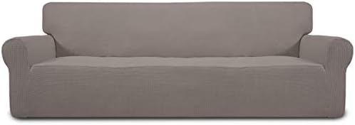 Easy-Going Stretch 4 Seater Oversized Sofa Couch Cover Taupe