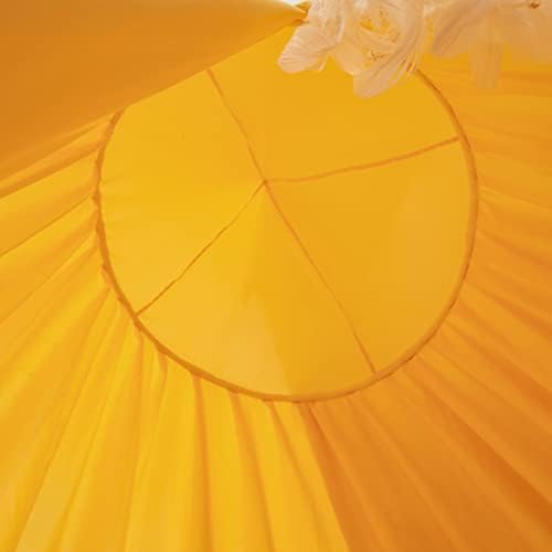 Bed Canopy for Kids, Round Dome Kids Mosquito Net Indoor Outdoor Castle Hanging House Decoration Reading Nook Kids Playing Home Decoration(Bright Yellow)