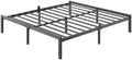 12 Inch King Metal Platform Bed Frame, Mattress Anti-Slip Design