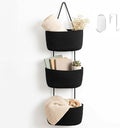 Hanging Basket, Over Door Organizer, 3 -Tier Wall Storage with Hook