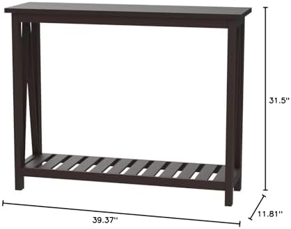 ChooChoo Farmhouse Console Table, Narrow Sofa Table for Entryway, 40 Inch