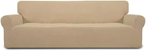 Easy-Going Stretch 4 Seater Oversized Sofa Couch Cover Sand
