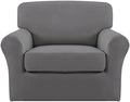 Easy-Going 2 Pieces Stretch Sofa Slipcover for Armchair Washable