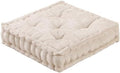 Intelligent Design Floor Pillow, Large Cushion for Meditation, 20x20 Ivory