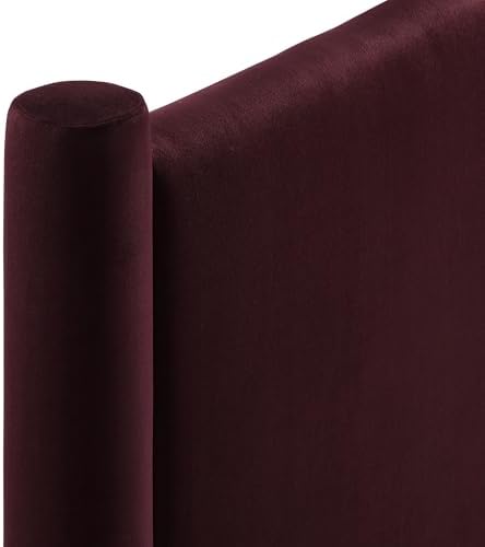 Modway Rael Full Upholstered Headboard with Pillars in Mulberry – Velvet Headboard – Stain-Resistant Performance Velvet Headboard for Full Size Beds