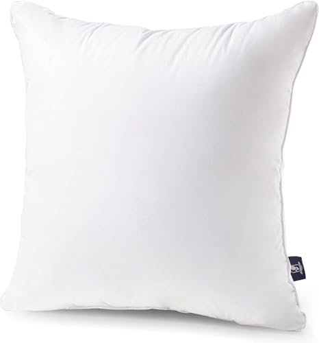 Phantoscope Throw Pillow Insert with 100% Cotton Cover, 24x24 Inch, 1 Pack
