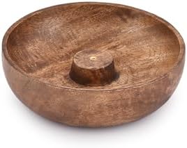 EDHAS Incense Burner Stick Holder Bowl, Ash Catcher Bowl for Home Décor, Meditation, Yoga (5" x 5" x 1.5")