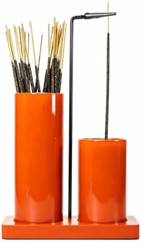 2 in 1 Incense Burner Holder for Sticks,Glass Incense Holder with Storage,Upside Down Incense Holder for Sticks with Glass Ash Catcher for Meditation Yoga Spa Room Home Decor[Full Brown]