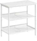 HOOBRO End Table, 3-Tier Narrow Side Table, Nightstand with 2 Flat or Slant Adjustable Shelves for Small Spaces, Hallway, Living Room, Bedroom, Sturdy, Easy Assembly, White WT23BZ01G1