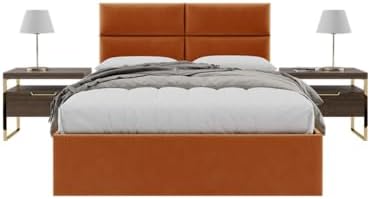 VANT Upholstered Headboard Panels, Queen/Full, Velvet Rust