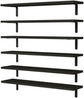 WOPITUES 24'' Long Floating Shelves for Wall Decor & Storage, Black