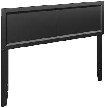 AFI, Sophia Adjustable Modern Full Wood Headboard, Black