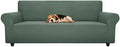 ZNSAYOTX Stretch Oversized Couch Cover Universal Sofa Covers for Living Room Dogs Pet Furniture Protector Spandex Extra Large Sofa Slipcovers with Anti Slip Foam Sticks (Pea Green, XL Sofa)
