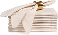 Ramanta Home Cloth Napkins Set of 12 20x20 Inches, Beige