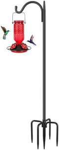 FEED GARDEN 48'' Shepherds Hook for Outdoor, 5-Prong Base Bird Feeder Pole