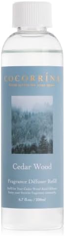 COCORRÍNA Refill - Cedar Wood Scented Oil for Reed Diffuser Home Fragrance for Bedroom, Bathroom