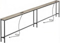 SUPERJARE Sofa Table with 2 Power Outlets and USB-C Ports, 5.9 Inch Narrow Console Table with Storage, Extra-Long, for Entryway Hallway Couch Behind Sofa, Small Spaces (Oak, 5.9"D x 110.2"W x 29.7"H)