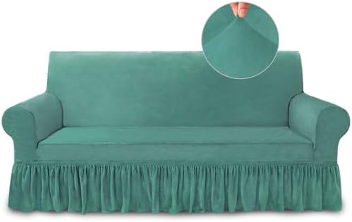 NICEEC Cyan Couch Covers for Sofa Cover Universal Slipcovers with Skirt