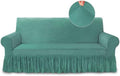 NICEEC Cyan Couch Covers for Sofa Cover Universal Slipcovers with Skirt