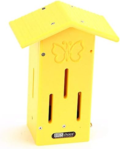 Birds Choice Pole Mounted Butterfly House | Recycled Poly Lumber | Yellow