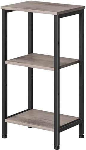 Asgolion 30 Inch Tall Side Table, Small End Table with Adjustable Shelf