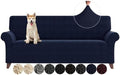 ZNSAYOTX Couch Covers for 3 Cushion Couch High Stretchy Spandex Pet Friendly Sofa Slipcover 1 Piece Non Slip Couch Covers Large Furniture Protector (Navy Blue, Sofa)