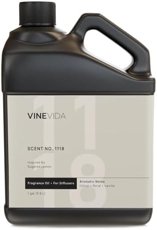 VINEVIDA [128 Fl Oz] Scent NO. 1118 Fragrance Oil for Cold Air Diffusers, Aromatic Notes of Citrus, Green, Floral & Vanilla Essential Oils for Diffuser Oil Refill & Air Freshener Room Spray