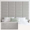 IFNOW Wall Mounted Headboard, Peel and Stick Panels, Light Grey, Queen