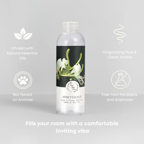 Reed Diffuser Refill Honeysuckle 6.76oz (200ml), Scented Oil for Reed Diffuser Home Fragrance for Bathroom, Bedroom, Office Decor