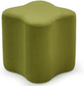 Flower-Shaped Ottoman Foot Stool, 15.7" Velvet Accent Ottoman