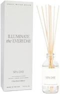 Sweet Water Decor Spa Reed Diffuser Set - Sea Salt, Wood, and Cream Scented Reed Diffuser for Home - Home Freshener Diffuser with Sticks - Long Lasting Fragrance, Made in the USA