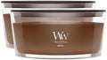 WoodWick Ellipse Scented Candle, Humidor, 16oz | Up to 50 Hours Burn Time (Pack of 2)
