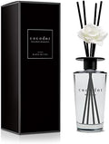 COCODOR White Flower Reed Diffuser / Black Cherry / 1 Pack / Home & Office Decor Aromatherapy Diffuser Oil Gift Set / Large Size, Large Capacity, Big Size Diffuser, Black Edition/16.9Ounce(500 ml)