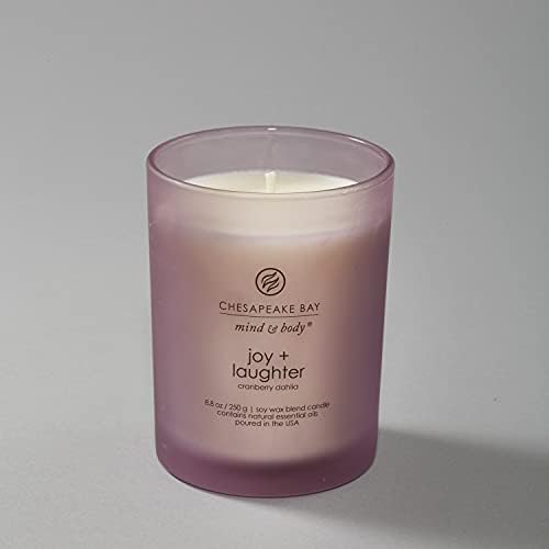 Chesapeake Bay Candle Medium Jar Candles | Joy + Laughter (Cranberry Dahlia) and Confidence + Freedom (Oak Moss Amber) 2 Count Home Décor