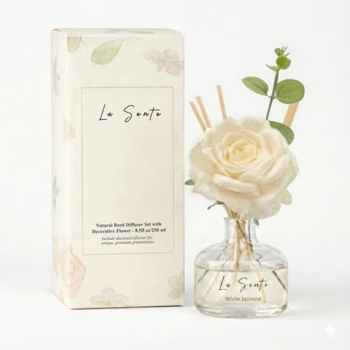 White Jasmine Reed Diffuser Set, 8.5 fl. oz / 250ml