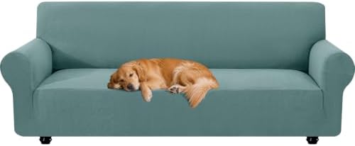 XINEAGE Stretch 4 Seater Slipcover, Non-Slip Pet Couch Cover,Light Blue