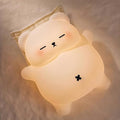 FAMIDUO Sleepy Snoring Bear Night Light,Novelty Nursery Nightlight for Kids