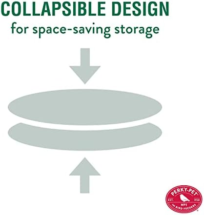 Perky-Pet Red Cardinal Wild Bird Feeder-2.5 lb Seed Capacity,Holds Up to 15 Birds Simultaneously,Metal Hanging Feeder for Outdoors,Collapsible Mesh Design,Built-In Hook&Circular Tray,C00322(Pack of 6)