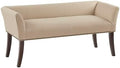 Madison Park Accent Bench, Upholstered with Nailhead Trim, & Padded Seat Entryway Bench Small, End of Bed Bench with Back, 49.5" W x 19.25" D x 23" H, Tan