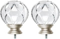 KAMANINA Finials for 1 or 7/8 in Curtain Rods, Set of 2, Champagne Gold