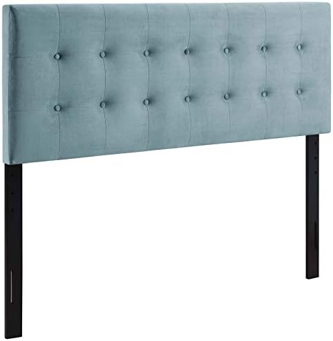 Modway Emily King Biscuit Tufted Performance Velvet Headboard, Light Blue