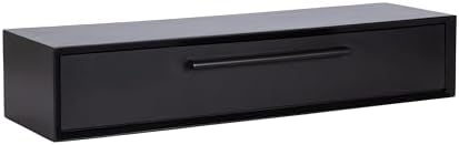 Kate and Laurel McCutcheon Modern Floating Console Table for Entryway; 30 x 9 x 6; Black; Decorative Transitional Floating Entryway Table for Use as Living Room Storage Wall Shelf