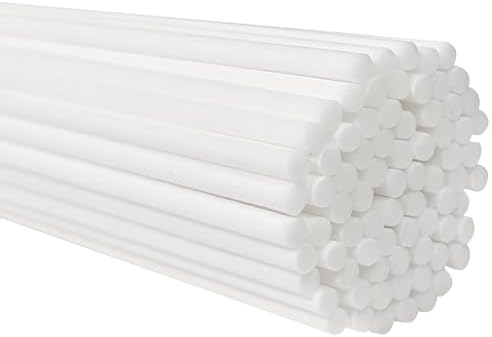 10inch Diffuser Replacement Sticks - 60Pcs White Fiber Reed Fragrance Sticks Refill for Home and Bathroom - Rattan Essential Oil Sticks for Scented Diffuser