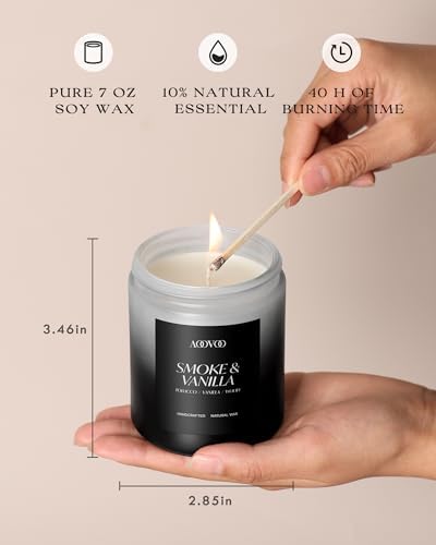 AOOVOO Scented Candles Set - 4 Pack Men Candles for Home Scented