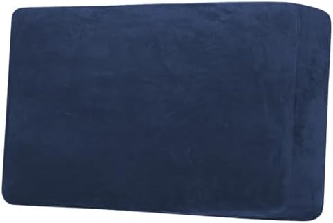 H.VERSAILTEX Velvet Stretch Individual Couch Cushion Cover Plush Slipcover for Loveseat Sofa Furniture Protector Seat Cover (1 Piece Loveseat Cushion Cover, Navy)