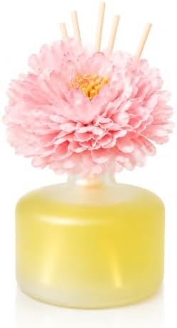 Orange Blossom Reed Diffuser with Sakura Flower, 3.38 Fl Oz