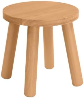 Solid Wooden Stool, Plant Stand, Step Stool,Small Round Stool,Walnut, 9" H